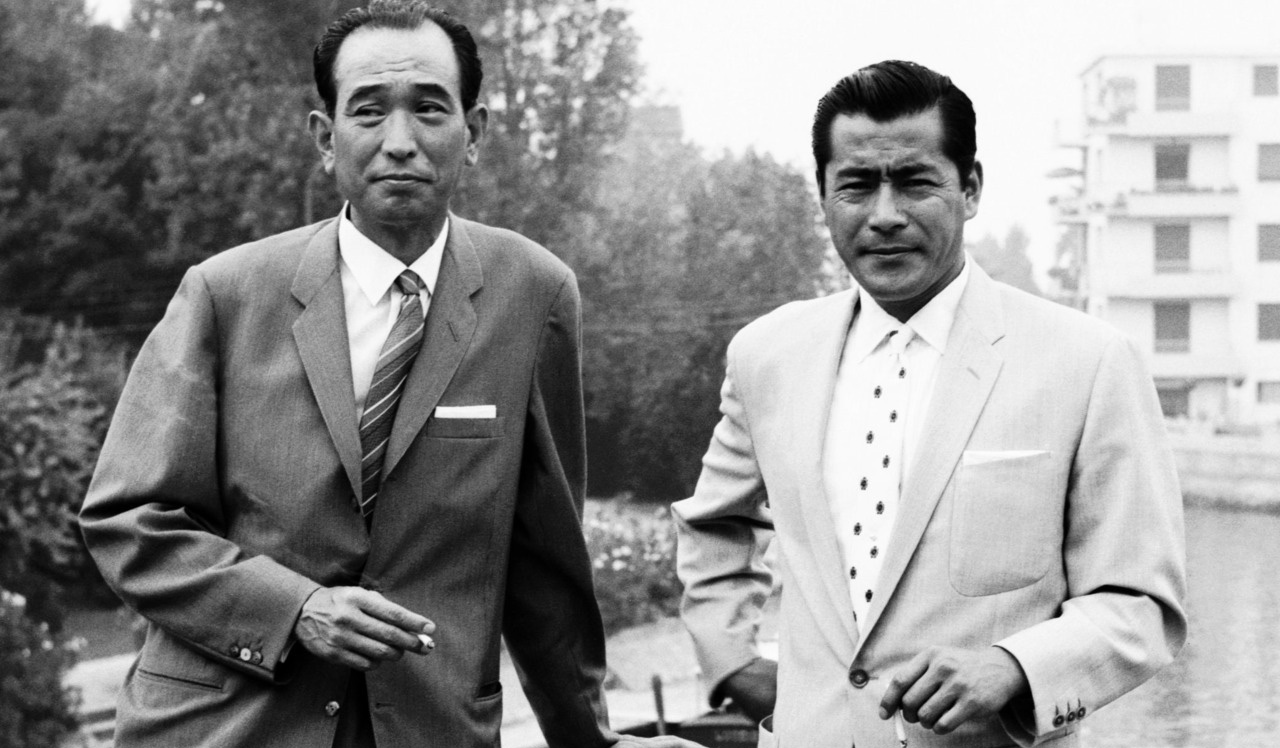 Akira Kurosawa and Toshiro Mifune in Venice in 1950